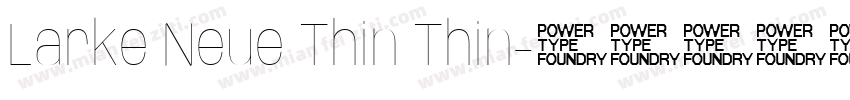 Larke Neue Thin Thin字体转换